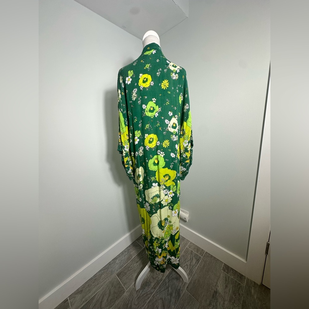 Free People Hidden Hills Floral Boho  Maxi Kimono Duster - Picture 10 of 15